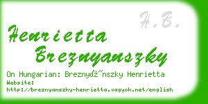 henrietta breznyanszky business card